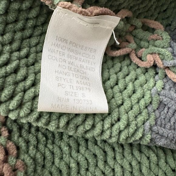 Umgee Soft Green Brown Oversized Striped Chenille Cardigan Size Small Women's - Picture 6 of 7